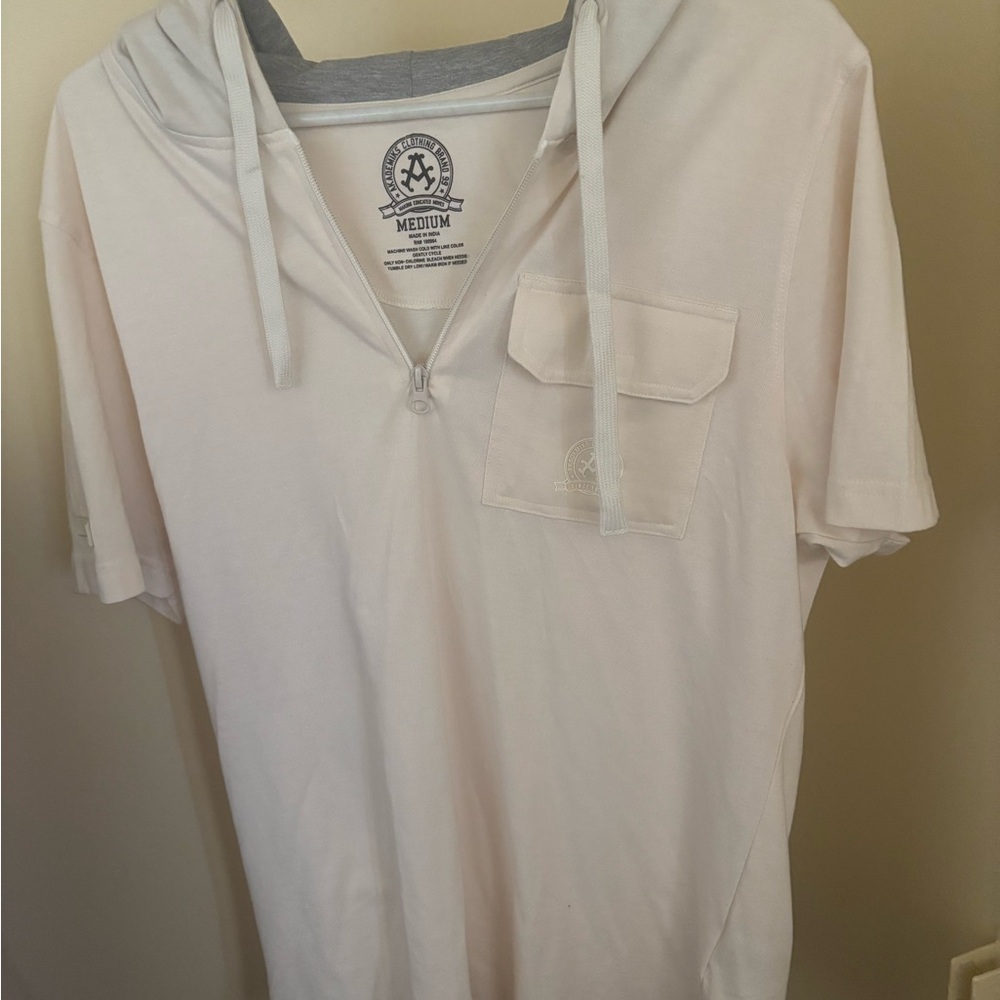 Men's Cream Hoodie Shirt